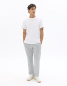 Celio Solid Slim Fit Cotton-Poly-Blend Blue Trousers