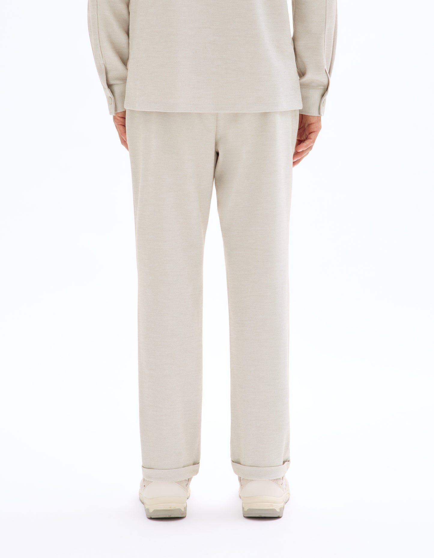 Celio* Polyester-Blend Regular Fit Beige Trouser