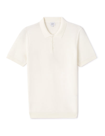 Celio Slim Fit Polo  100% Cotton T-Shirt - Off White