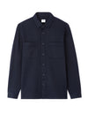 Celio* Oversized Polyester Solid Navy Blue Men Shirt