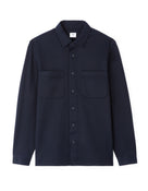 Celio* Oversized Polyester Solid Navy Blue Men Shirt