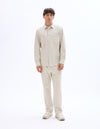 Celio* Solid Overshirt Cotton Beige Shirt