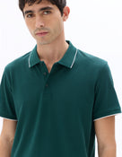 Celio Solid Regular Fit Cotton Green T-Shirt