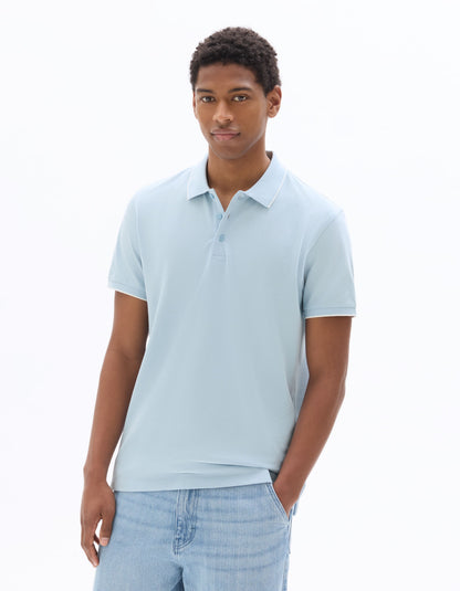 Celio Solid Regular Fit Cotton Blue Tshirts