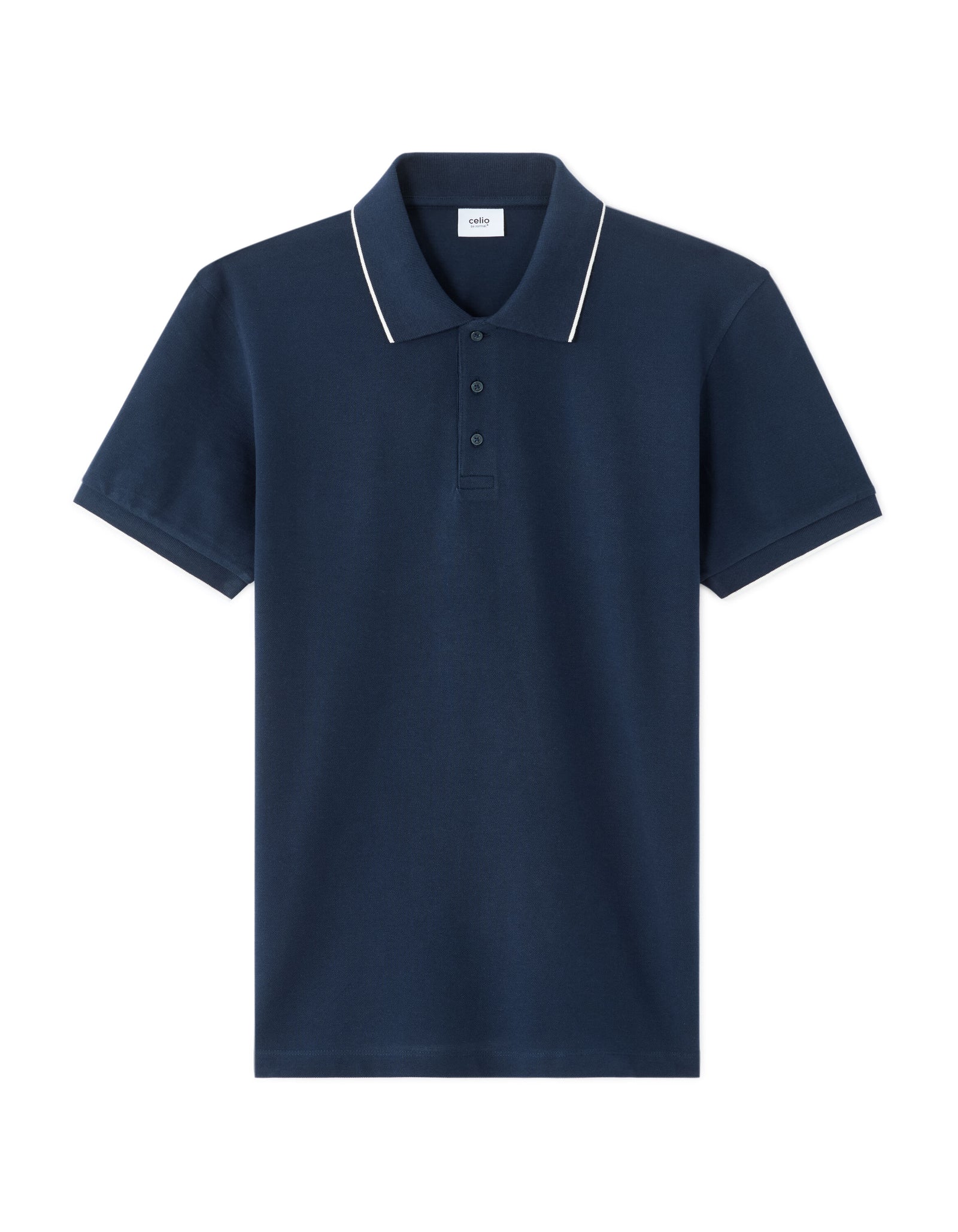 Celio Solid Regular Fit-100% Cotton Tshirt-Navy Blue