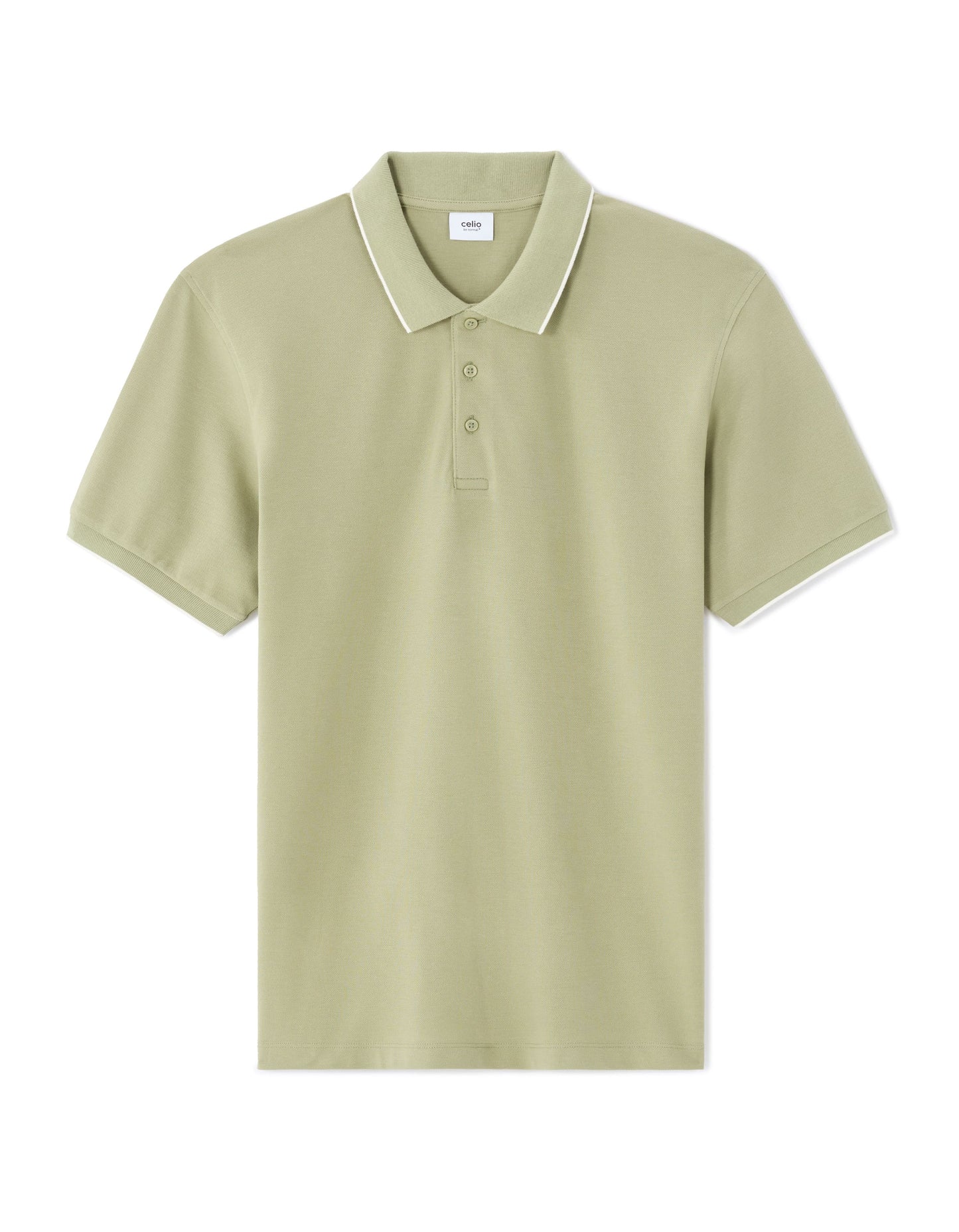 Celio Solid Regular Fit Cotton Green Tshirts