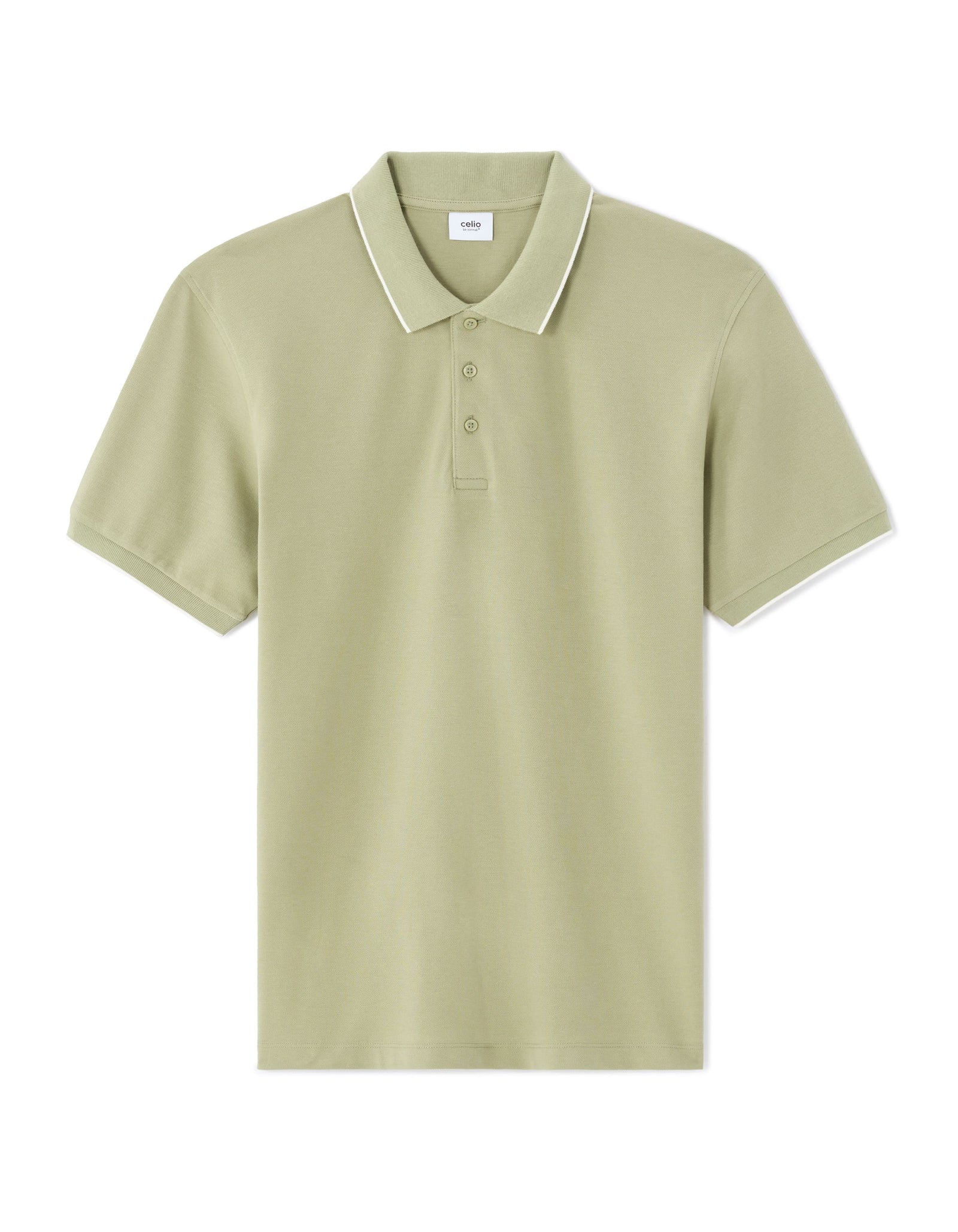 Celio Solid Regular Fit Cotton Green Tshirts