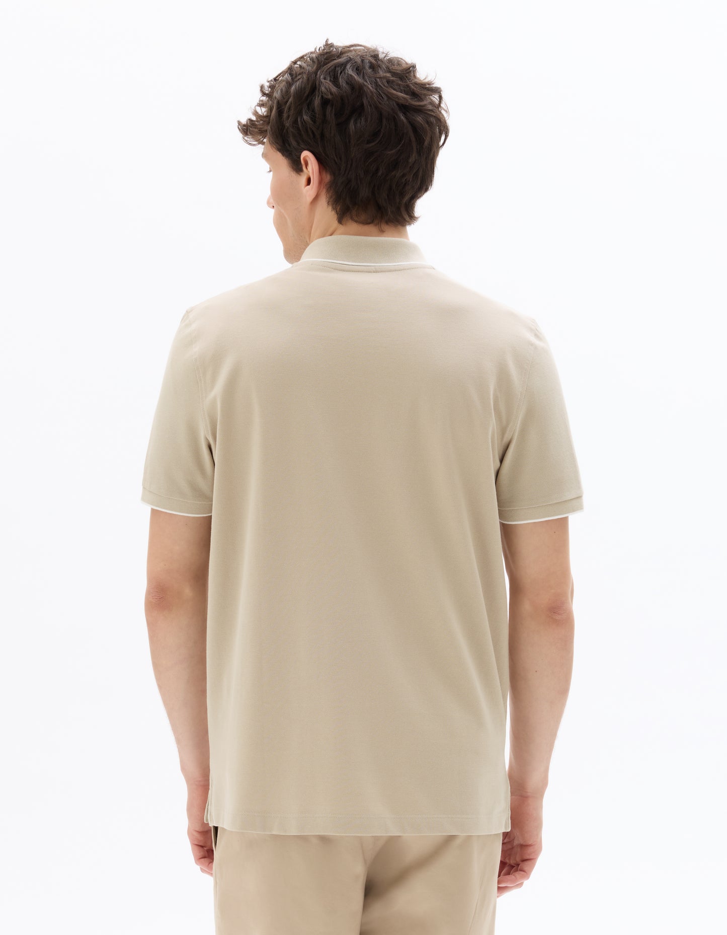 Celio Solid Regular Fit Cotton Beige T-Shirt