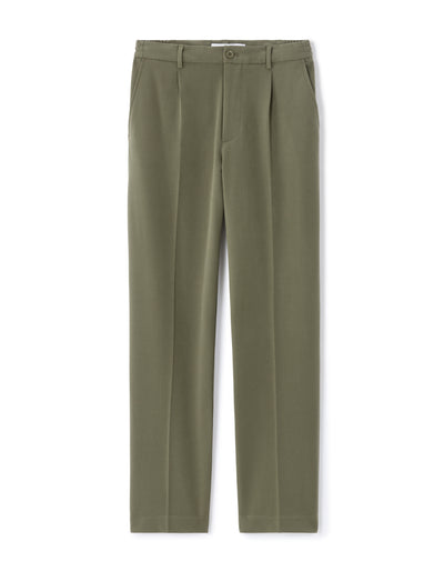 Celio Solid Loose Fit Poly-Blend Khaki Trousers