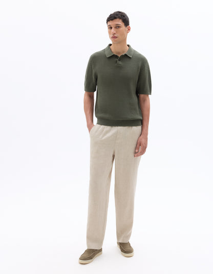 Celio* Linen Loose Fit Grey Trouser