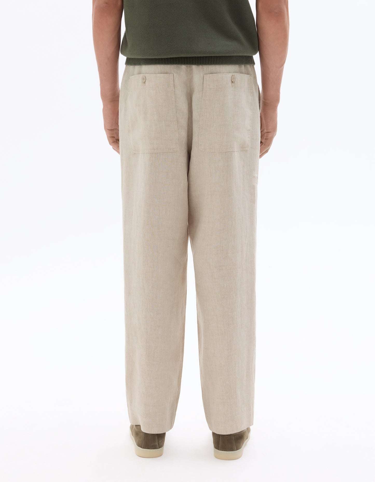 Celio* Linen Loose Fit Grey Trouser
