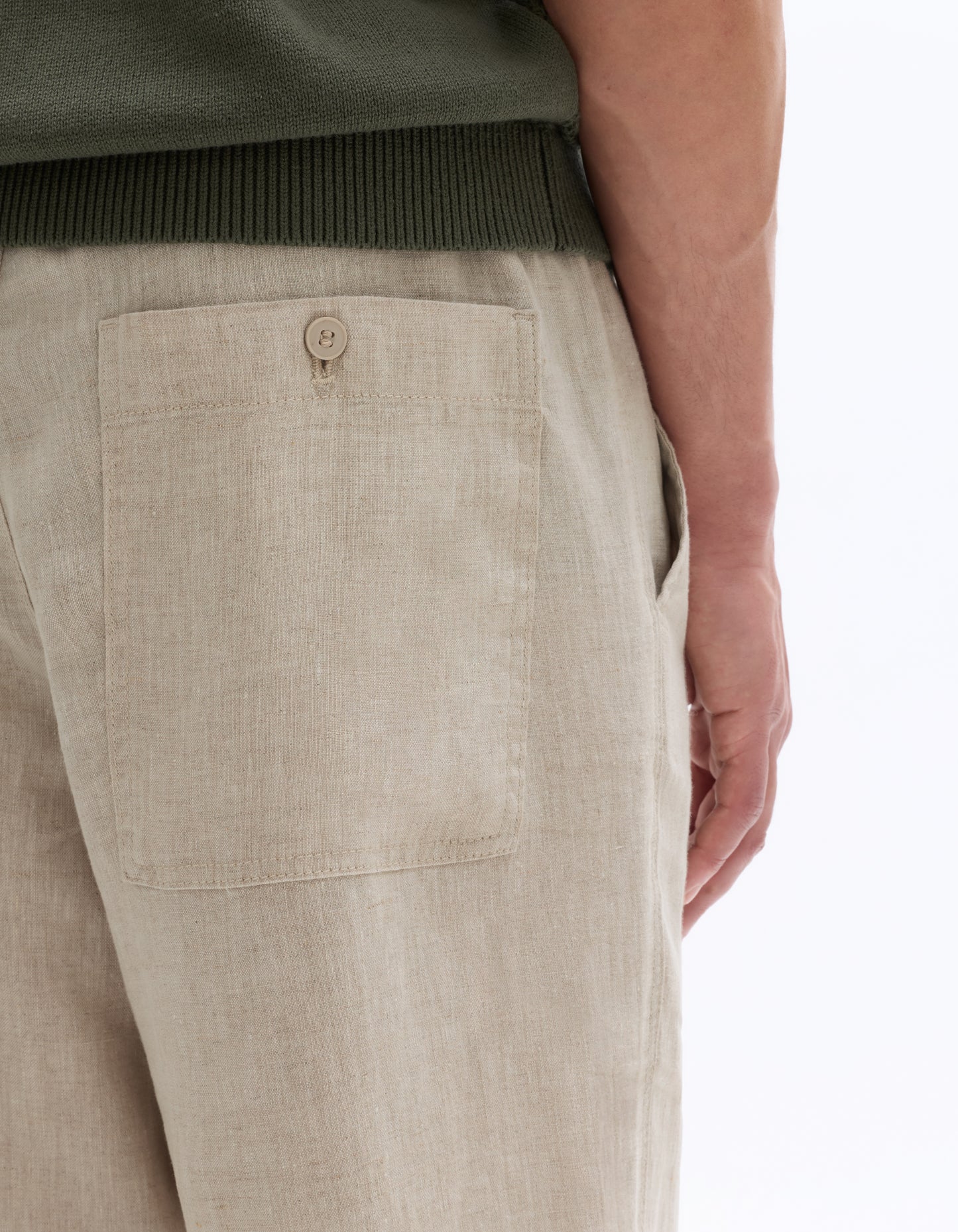 Celio* Linen Loose Fit Grey Trouser