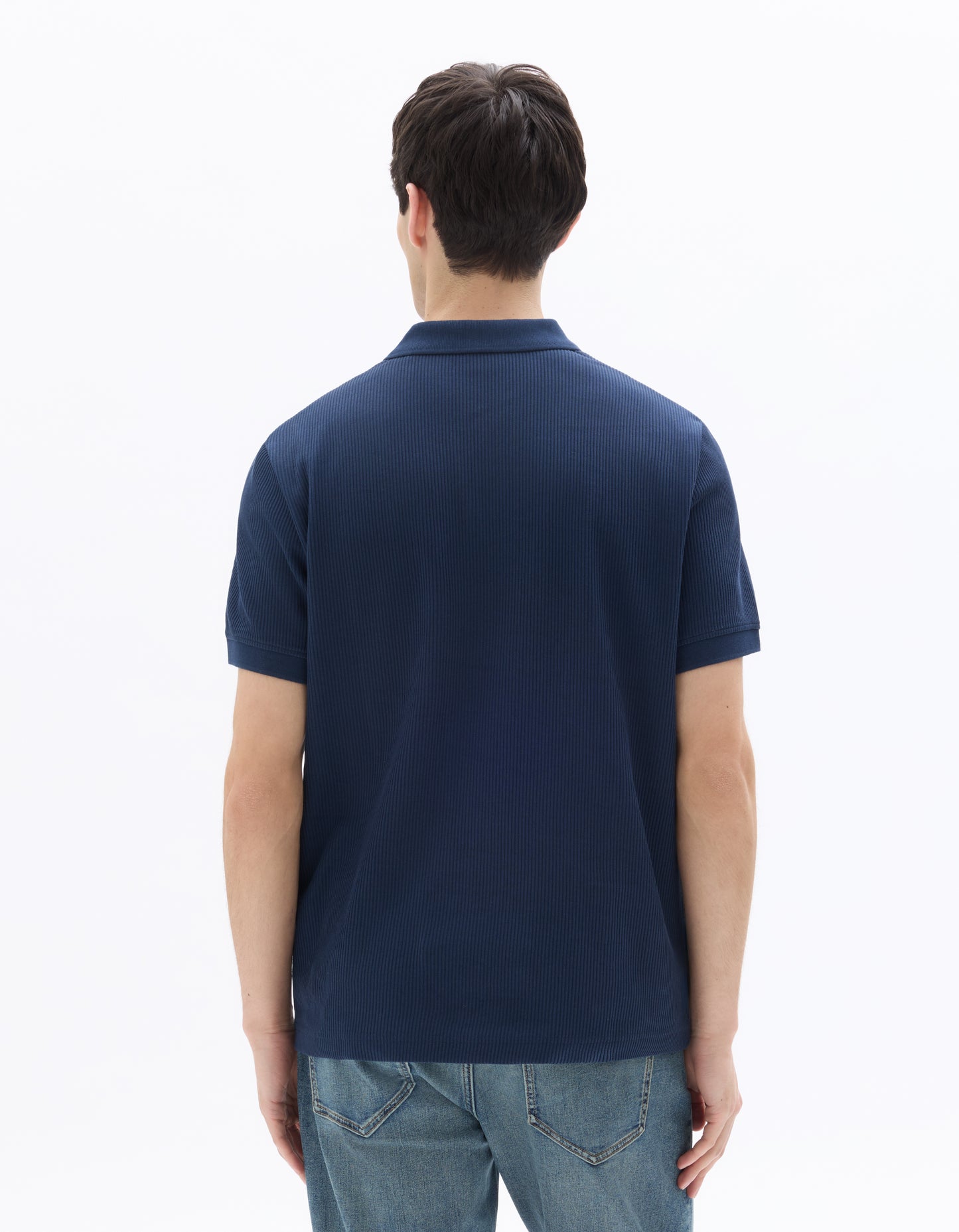Celio Solid Slim Fit Cotton Navy Blue T-Shirt