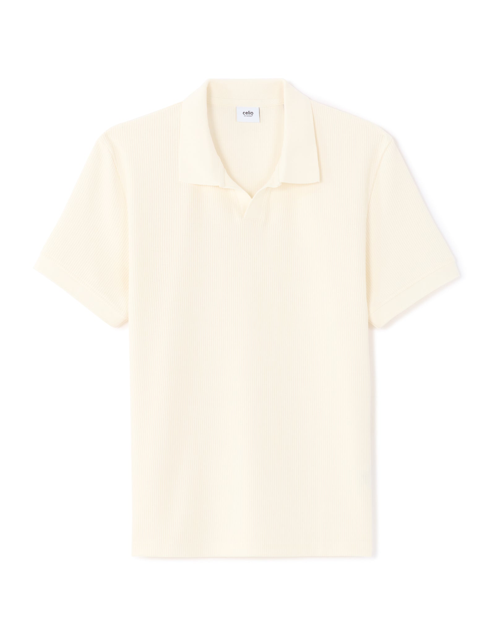 Celio Solid  Cotton Off White T-Shirt