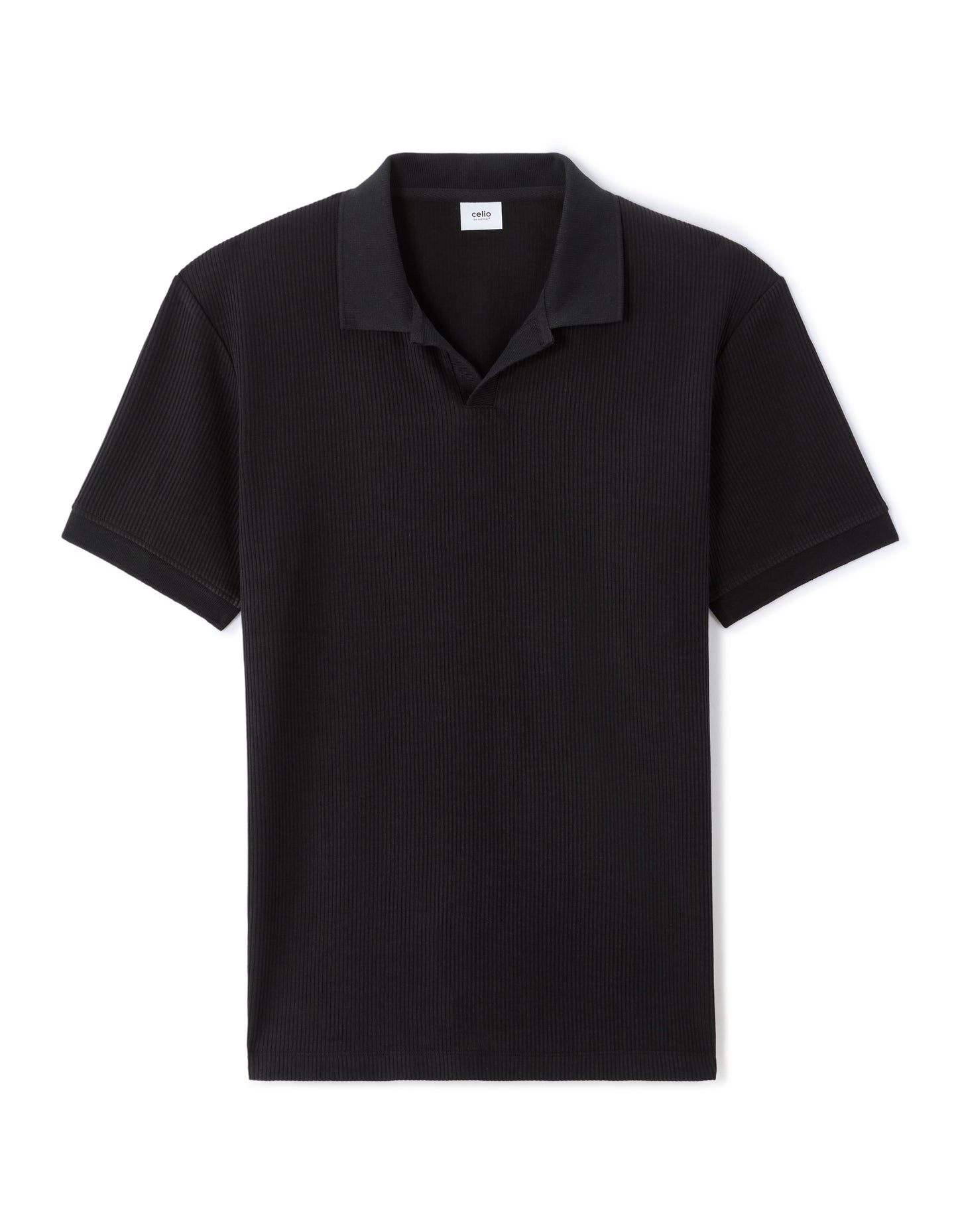 Celio Solid Slim Fit Cotton Black T-Shirt