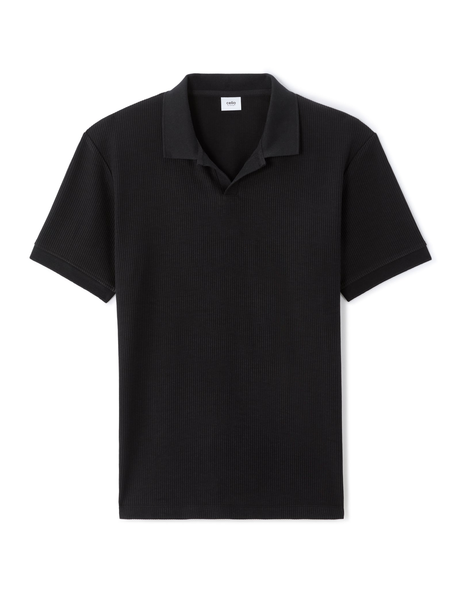 Celio Solid Slim Fit Cotton Black T-Shirt