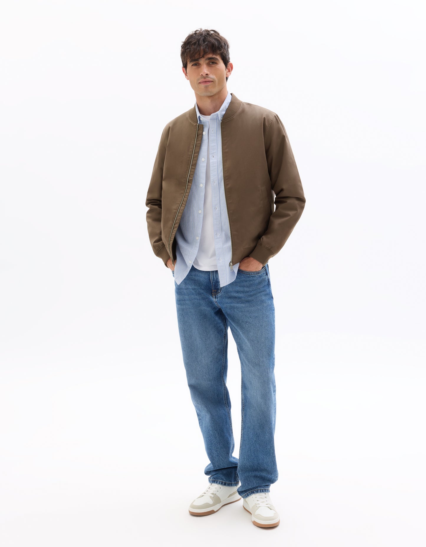 Regular Fit 100% Cotton Solid Round neck Jackets