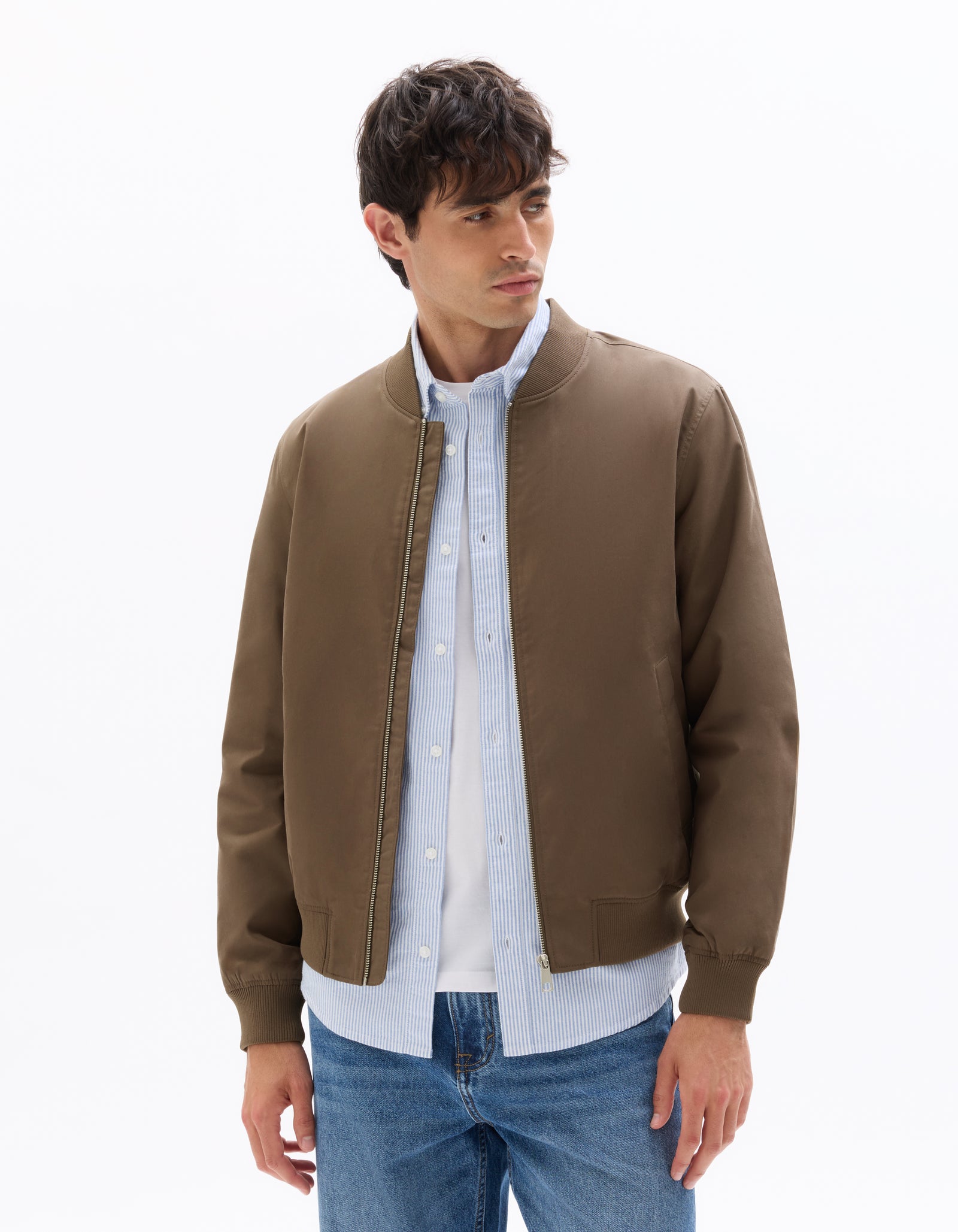 Regular Fit 100% Cotton Solid Round neck Jackets