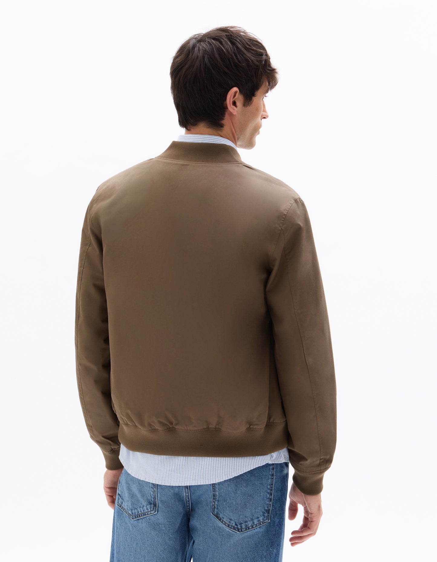 Regular Fit 100% Cotton Solid Round neck Jackets