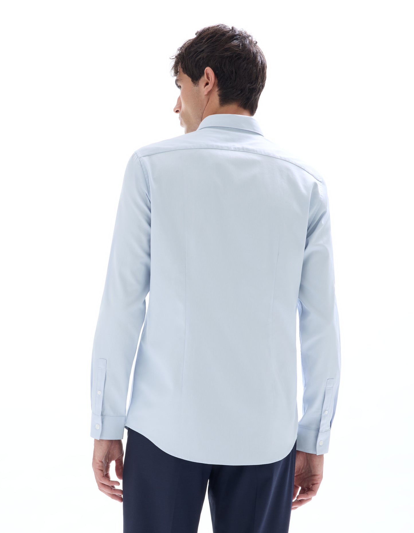 Celio* Solid Men Casual Blue Cotton Slim Fit Shirts