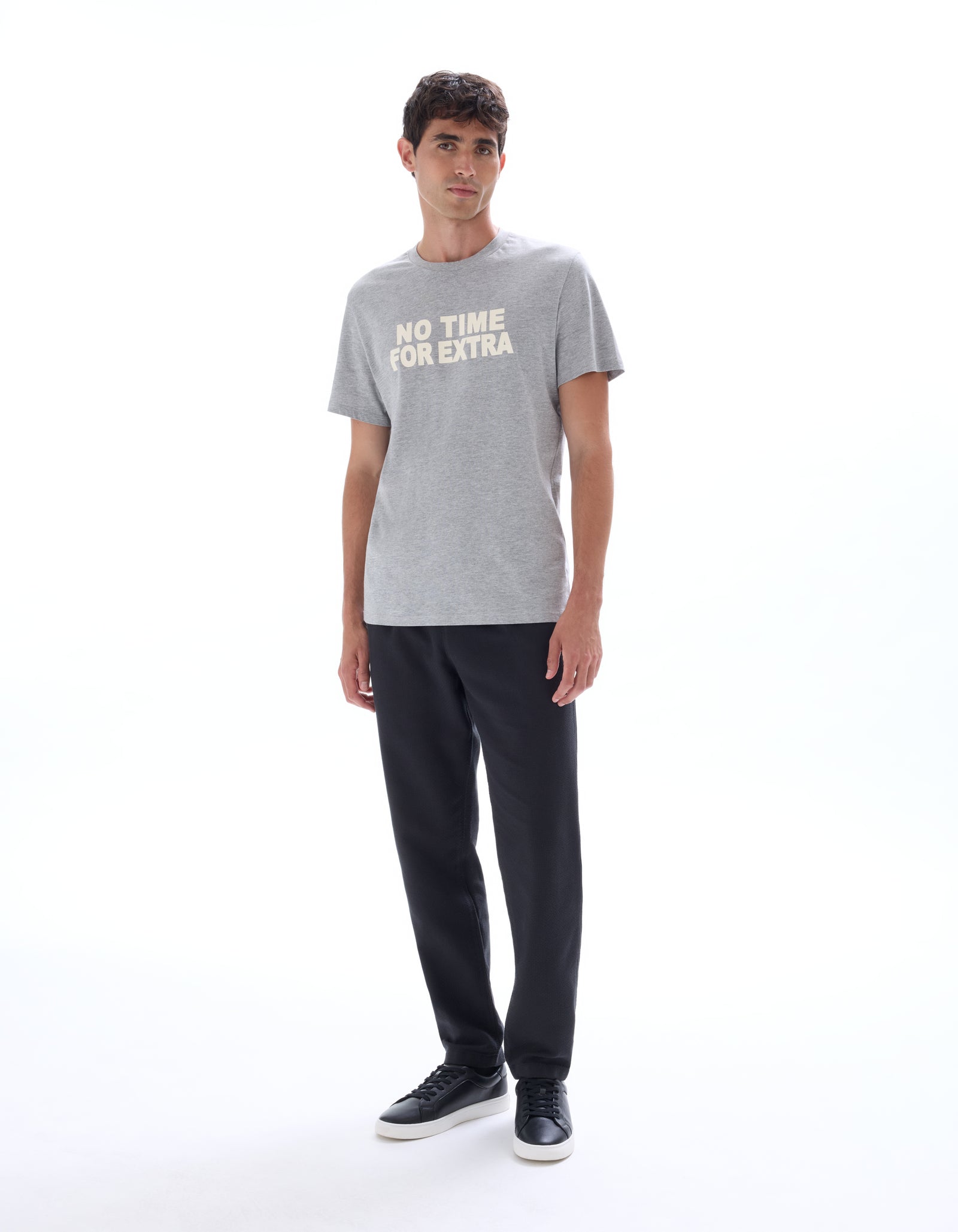 Straight Fit 100% Cotton Solid Casual Trousers