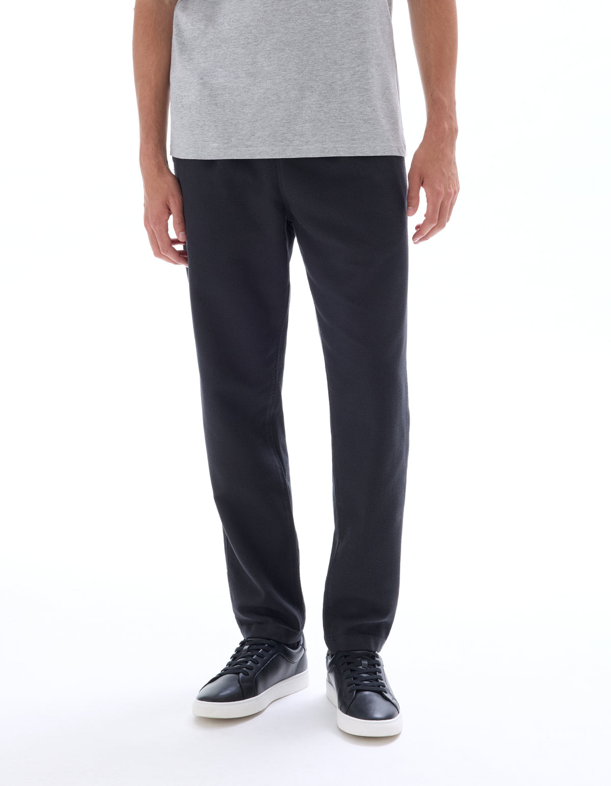 Straight Fit 100% Cotton Solid Casual Trousers