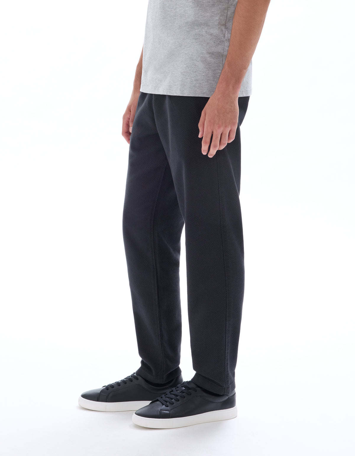 Straight Fit 100% Cotton Solid Casual Trousers
