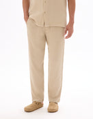 Regular Fit 100% Cotton Solid Casual Trousers