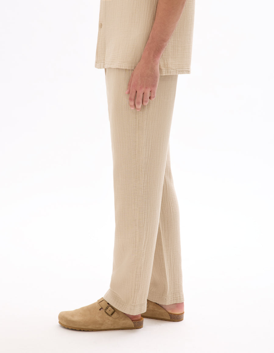 Regular Fit 100% Cotton Solid Casual Trousers