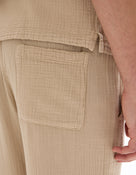 Regular Fit 100% Cotton Solid Casual Trousers