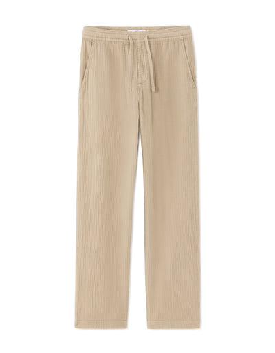 Relaxed Fit 100% Cotton Casual Trousers - Taupe
