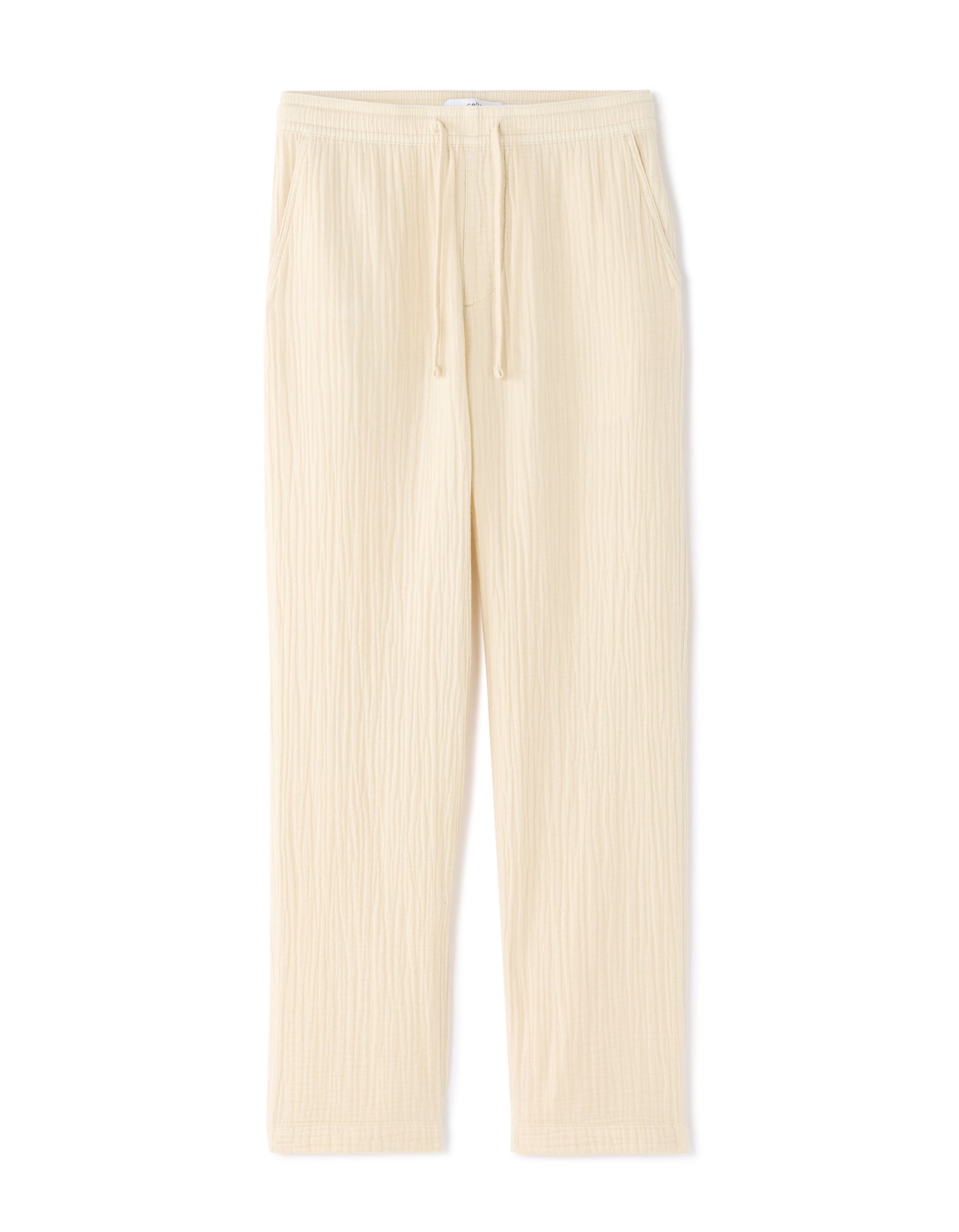 Celio Solid  Cotton White Casual Trouser