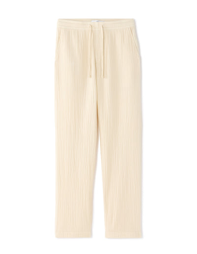 Relaxed Fit 100% Cotton Casual Trousers - Natural Beige