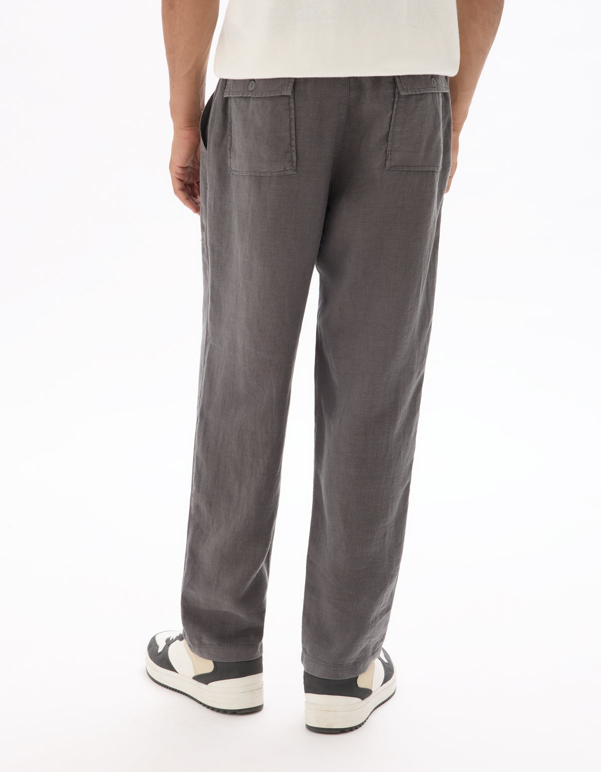 Straight Fit Trousers - Grey