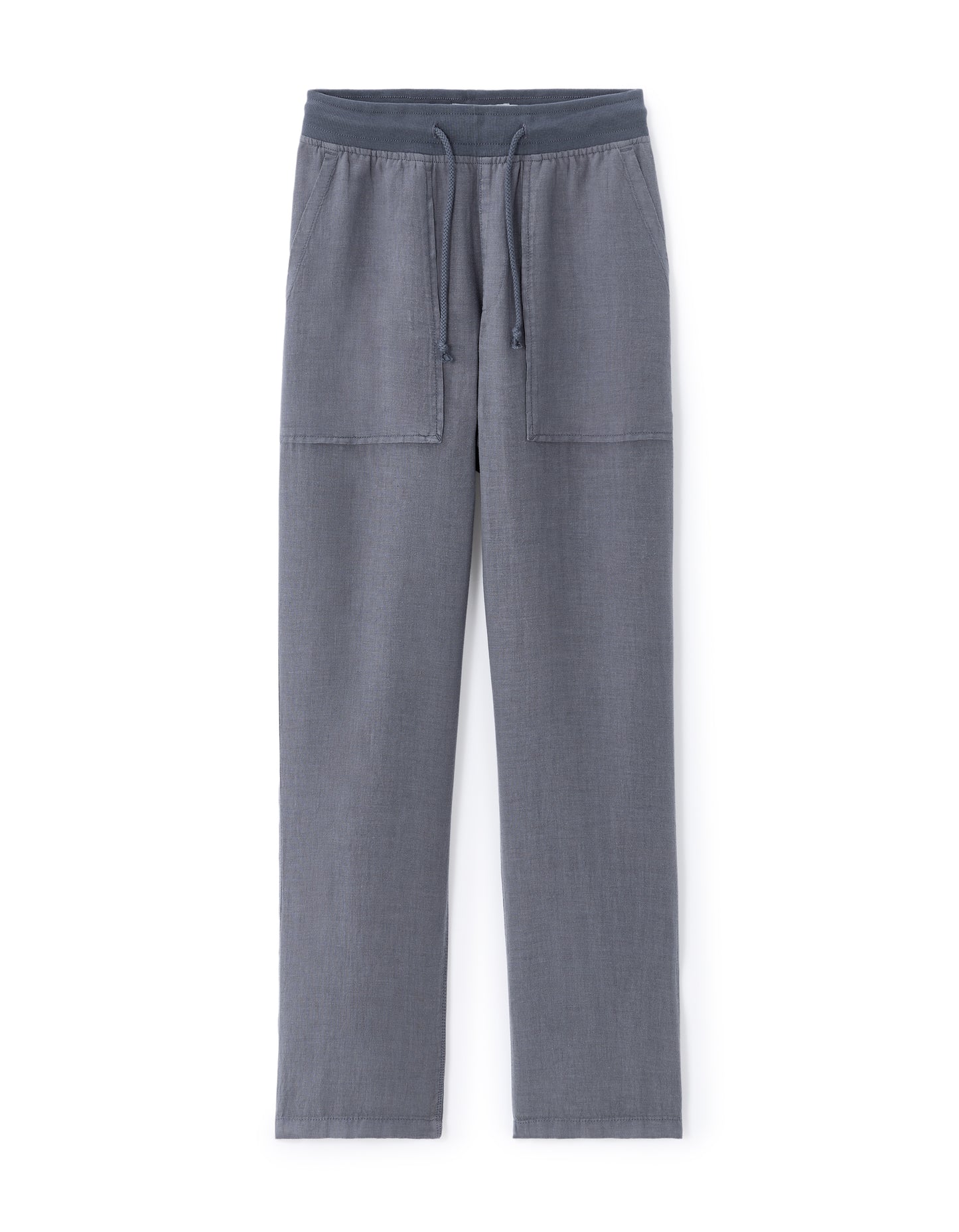 Straight Fit 100% 100% Linen Solid Casual Trousers