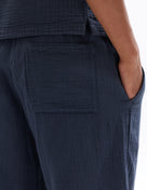 Celio* Men Navy Blue Solid Regular Fit Cotton Shorts