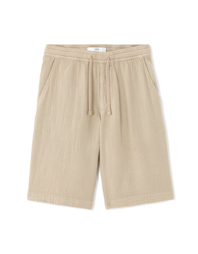 Regular Fit 100% Cotton Shorts - Taupe