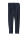 Celio* Men Navy Blue Straight Fit Viscose Rayon Tencel Trouser