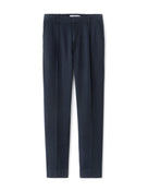 Celio* Men Navy Blue Straight Fit Viscose Rayon Tencel Trouser