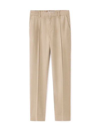 Celio* Men Beige Straight Fit Viscose Rayon Tencel Trouser