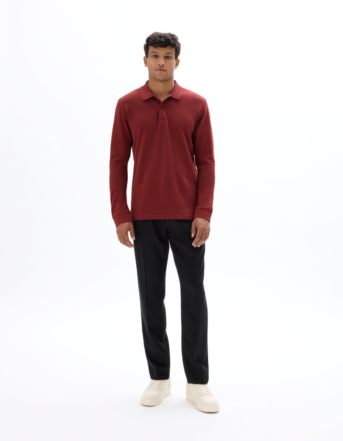 Celio* Men Black Straight Fit Viscose Rayon Tencel Trouser