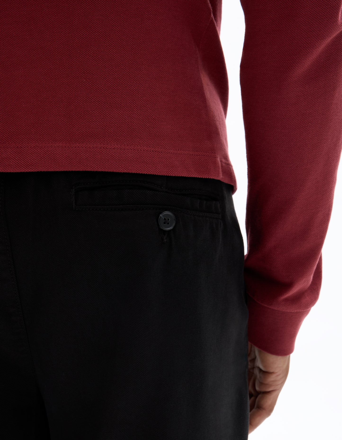 Celio* Men Black Straight Fit Viscose Rayon Tencel Trouser