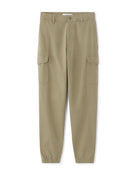 Celio* Olive Straight Fit Solid Cotton Men Trousers