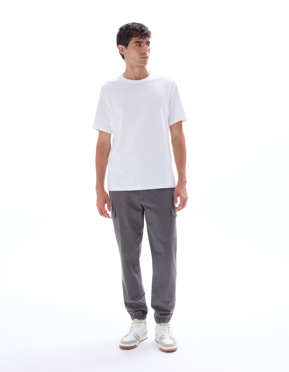 Straight Fit 100% Cotton Solid Casual Trousers