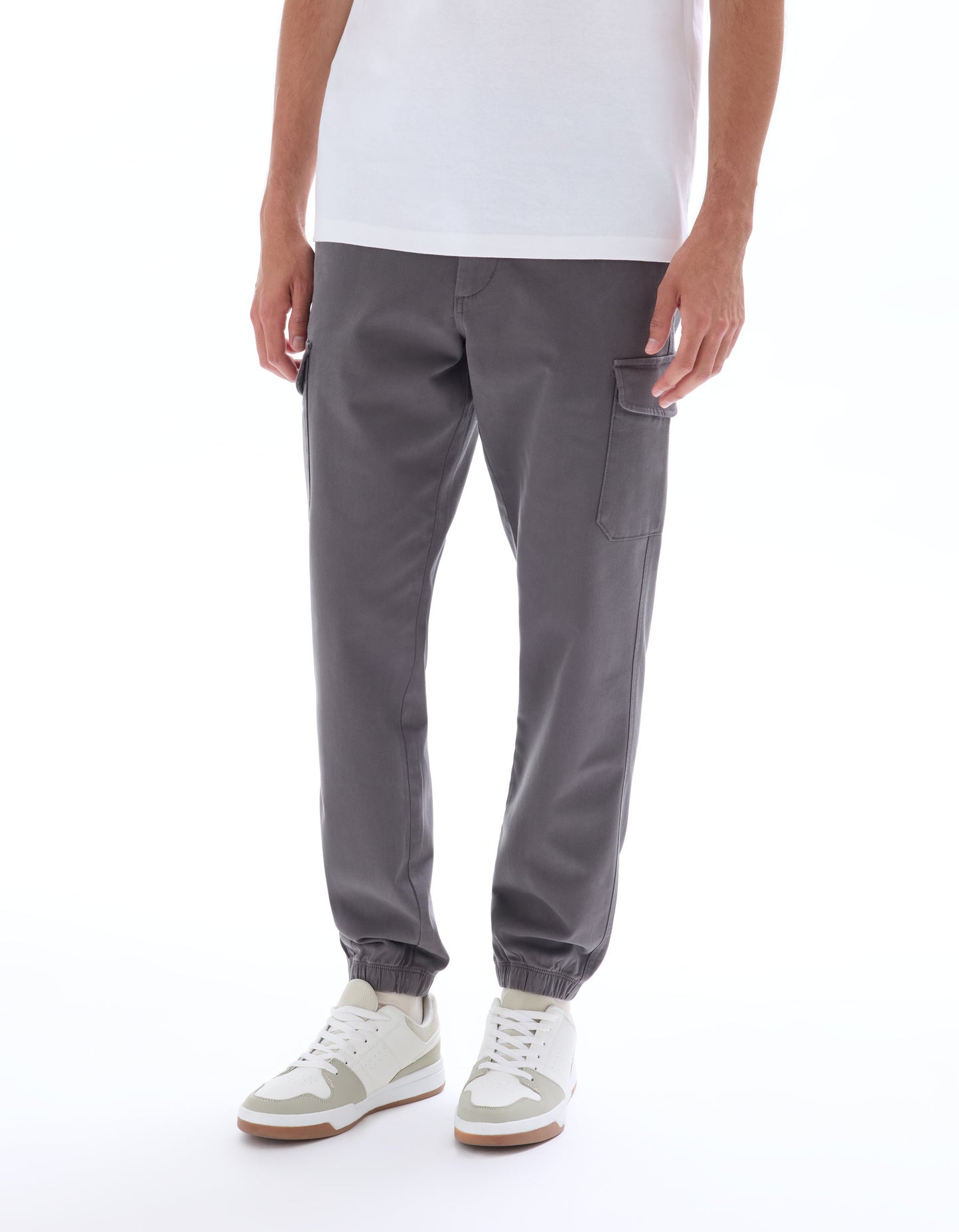 Straight Fit 100% Cotton Solid Casual Trousers