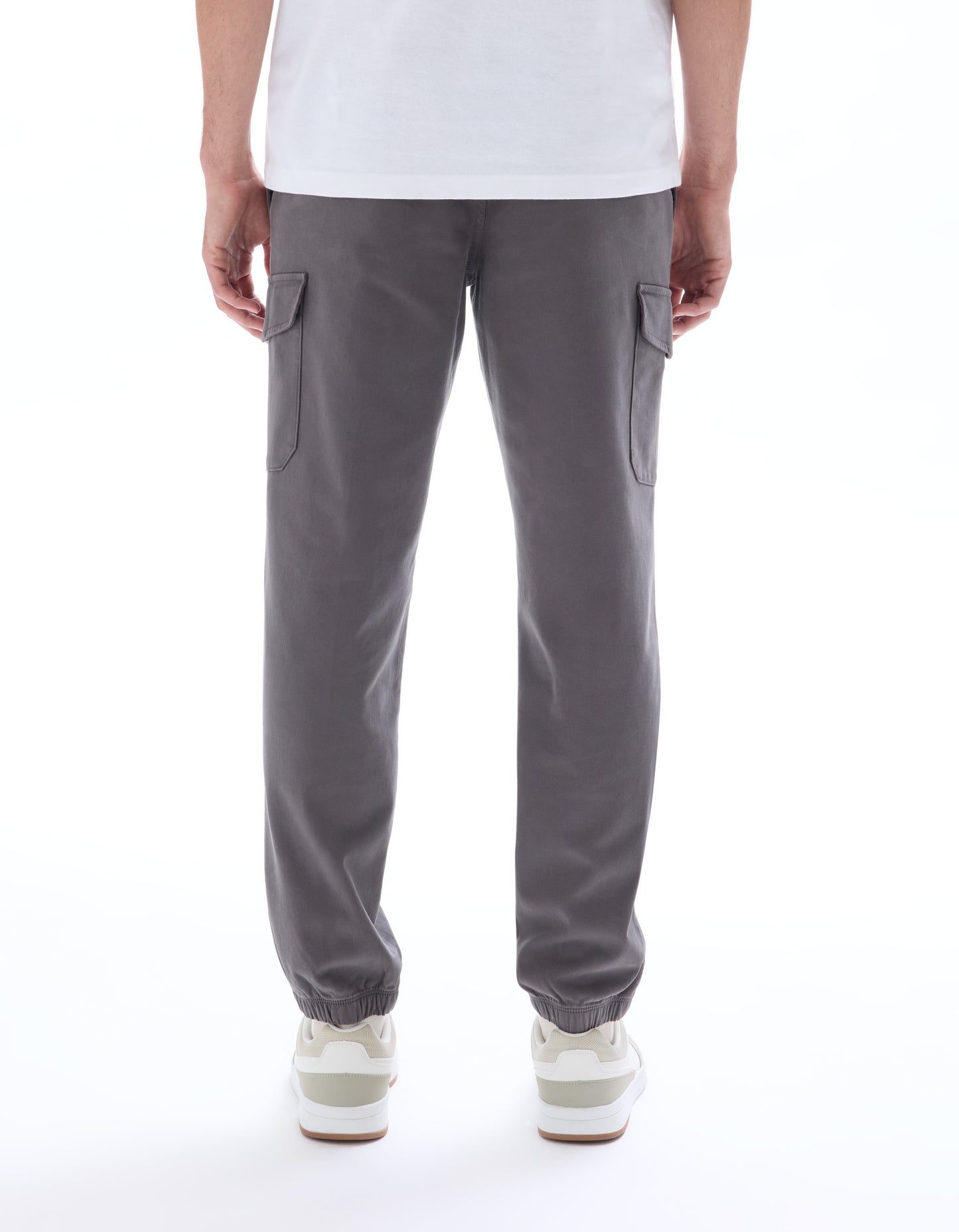 Straight Fit 100% Cotton Solid Casual Trousers