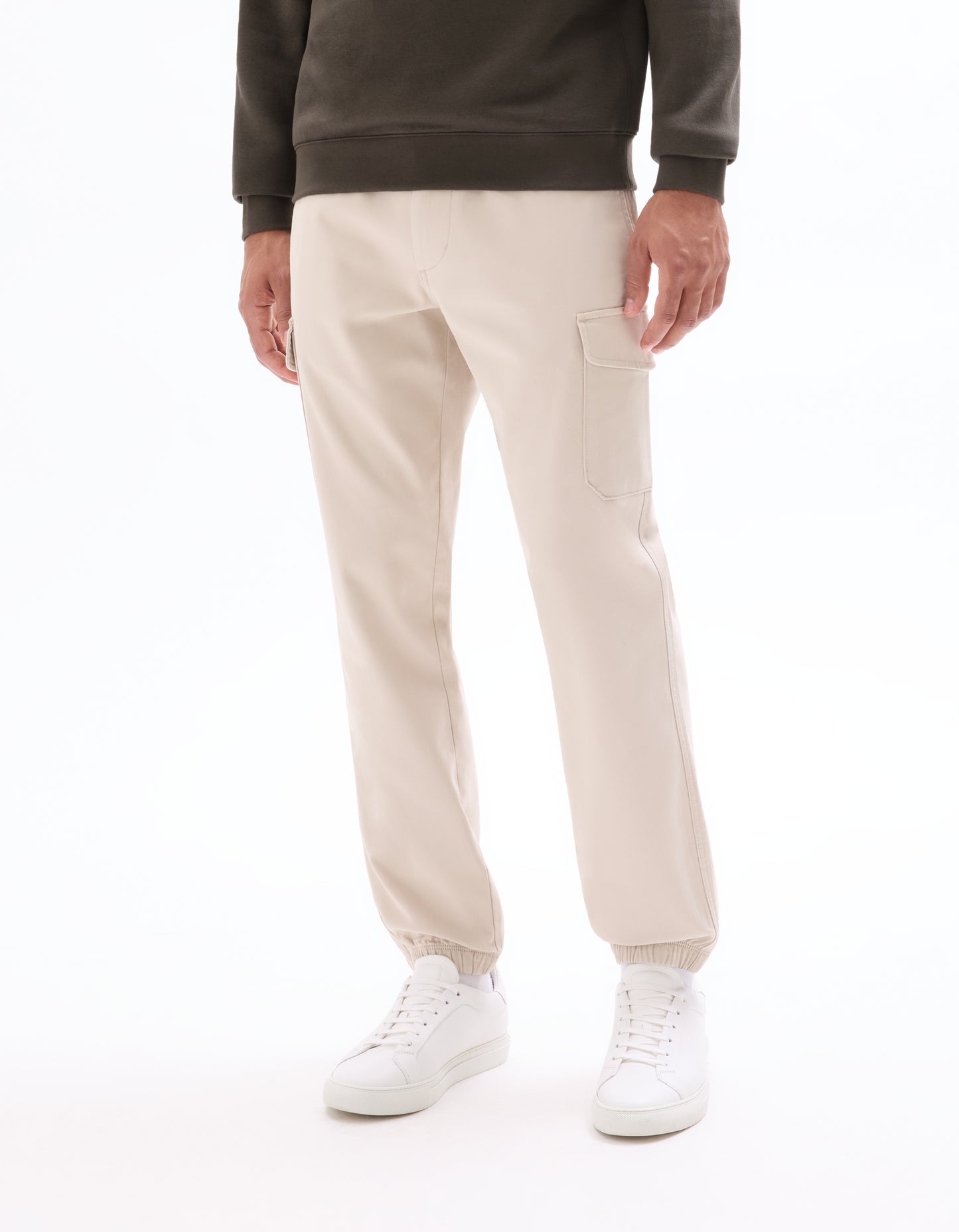 Celio* Straight Fit Beige Cotton Men Solid Trousers