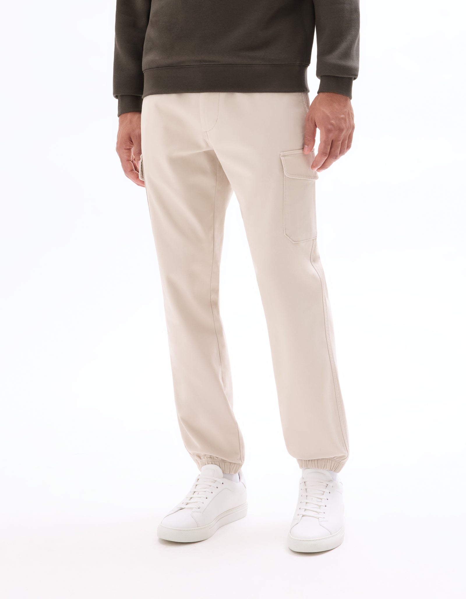 Celio* Straight Fit Beige Cotton Men Solid Trousers