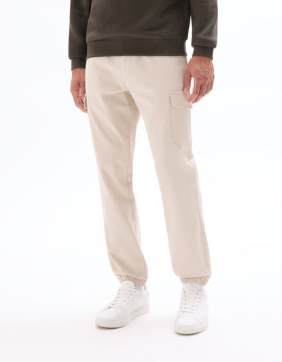 Celio* Straight Fit Beige Cotton Men Solid Trousers
