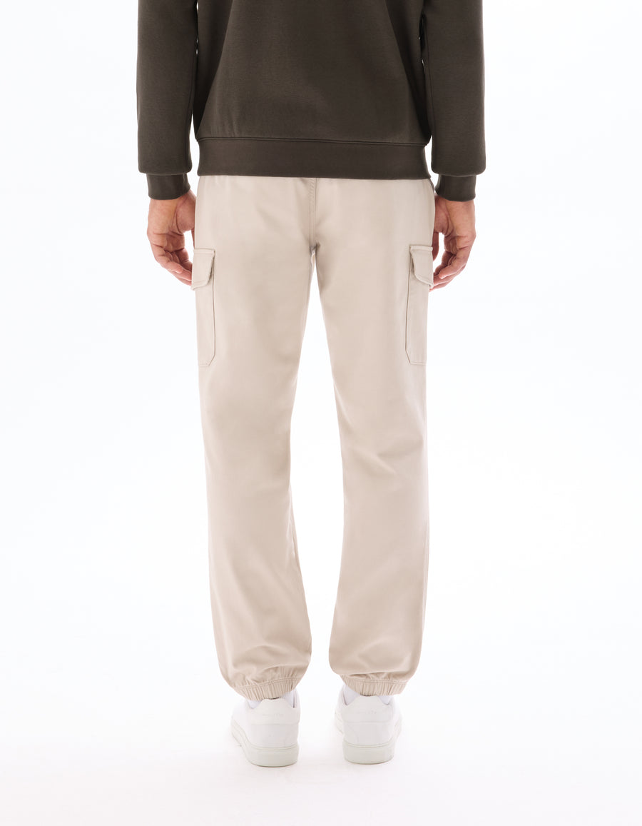 Celio* Straight Fit Beige Cotton Men Solid Trousers